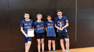 Das SCHOTT-Quartett vor dem Aufschlag zu den MDMM Schüler!